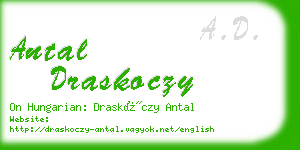 antal draskoczy business card